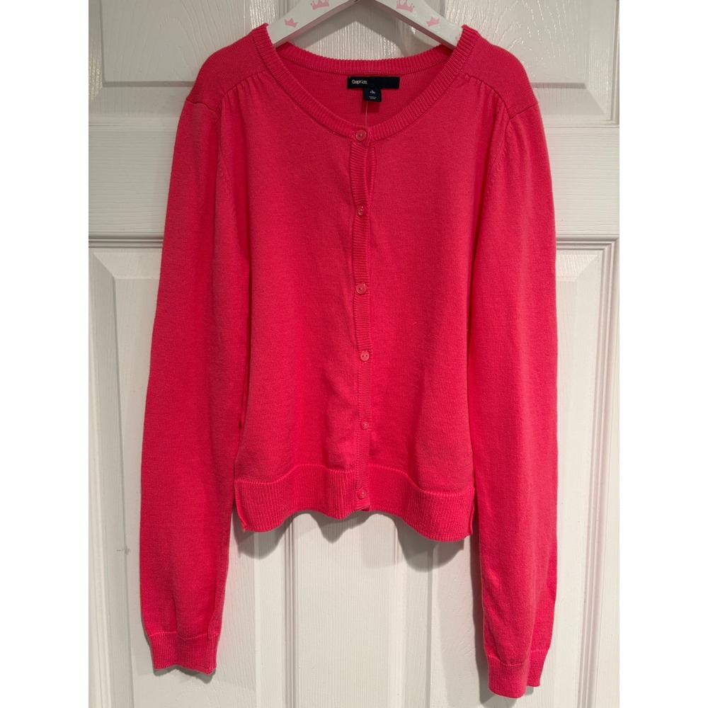 Gap Kids Girls Pink Layering Cardigan Sweater Size L 10 100% Cotton 214510-04-1